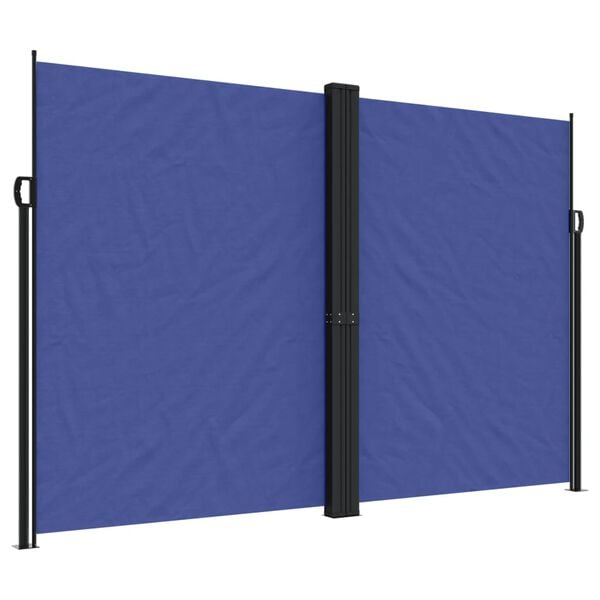 vidaXL Retractable Side Awning Blue 220x1000 cm