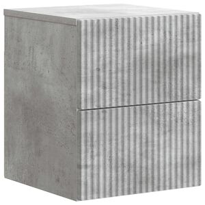 vidaXL Wall-Mounted Bedside Cabinet Concrete Grey 33 x 34.5 x 40 cm