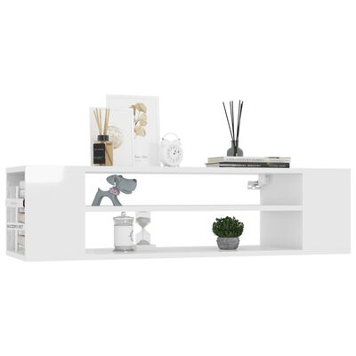 vidaXL Hanging TV Cabinet High Gloss White 100x30x26.5 cm Engineered Wood