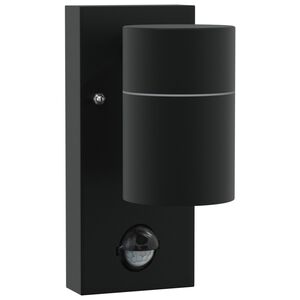 vidaXL Outdoor Wall Light Black 6.5 x 10.5 x 16 cm Stainless steel