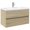 vidaXL 2 Piece Bathroom Furniture Set Ceramic and Engineered Wood