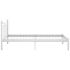 vidaXL Bed Frame without Mattress White Metal 100x200 cm