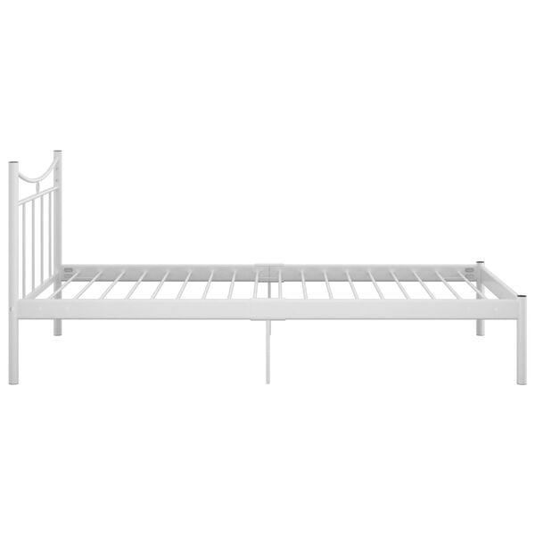 vidaXL Bed Frame without Mattress White Metal 100x200 cm