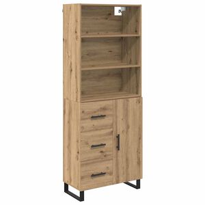 vidaXL Highboard with Drawer 2 pcs Artisan Oak Engineered Wood