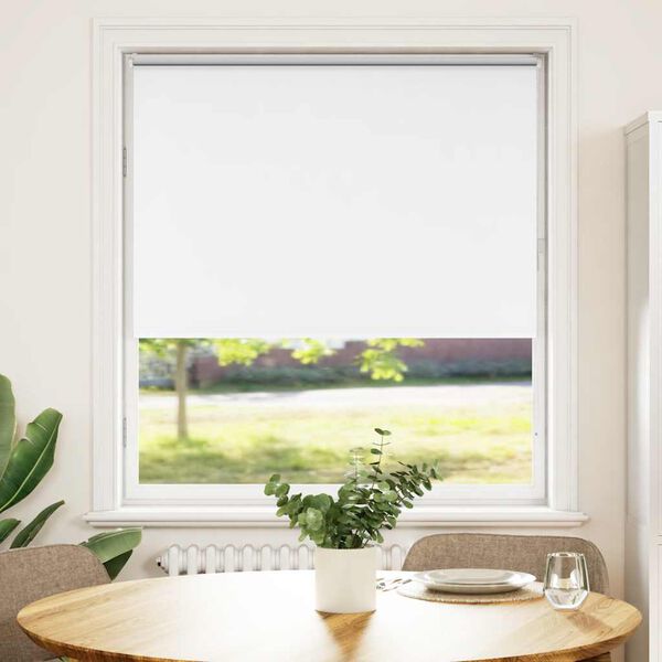 vidaXL Roller Blind Blackout White 110x175 cm Fabric Width 105.7 cm Polyester