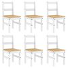 vidaXL 7 Piece Dining Set PANAMA White Solid Wood Pine