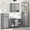 vidaXL Bathroom Cabinet Grey Sonoma 40 x 30 x 100 cm Engineered Wood