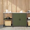 vidaXL Kitchen Storage Set 2 pcs Olive Green Cold-rolled Steel