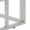 vidaXL Console Table Silver Stainless Steel and Tempered Glass