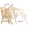 vidaXL Picnic Table with Benches Solid Wood Fir 2-in-1 Convertible