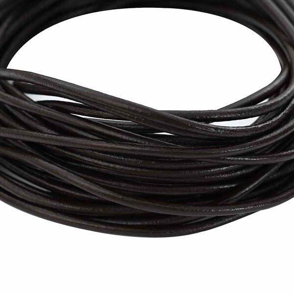 vidaXL Leather Cord Dark Brown &Oslash;3 mm x 10 m Leather