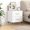 vidaXL Bedside Cabinet White 40x35x47.5 cm Engineered Wood