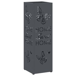 vidaXL Rain Umbrella Stand Anthracite 15.5 x 15.5 x 49 cm Steel