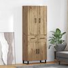 vidaXL Highboard with Drawer 2 pcs Artisan Oak 69.5 x 34 x 180 cm