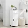 vidaXL Bathroom Cabinet with Drawer High Gloss White 30 x 35 x 80 cm
