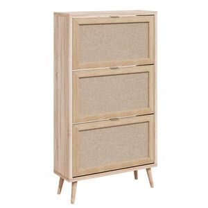 Finori Shoe Cabinet Bali 49A Sonoma Oak and Cane Print