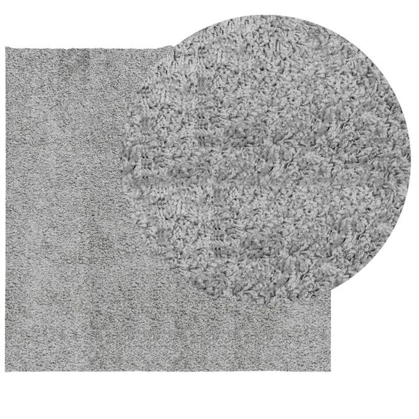 vidaXL Shaggy Rug PAMPLONA High Pile Modern Grey 200x200 cm