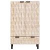 vidaXL Highboard White Wash Finish 60 x 33 x 100 cm Solid Mango Wood