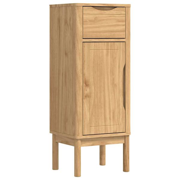 vidaXL Bathroom Cabinet Wax Brown 35 x 30 x 90 cm Solid Pine Wood