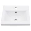 vidaXL Bathroom Washbasin Frame with Built-in Basin White Iron