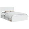 vidaXL Bed Frame with Storage and Headboard White 140 x 200 cm