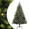 vidaXL Artificial Hinged Christmas Tree 300 LEDs Green 180 cm