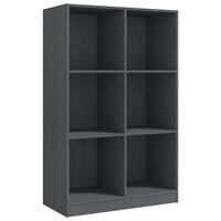 vidaXL Book Cabinet Grey 70x33x110 cm Solid Pinewood