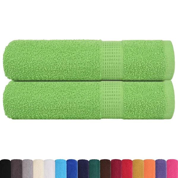 vidaXL Shower Towels "FROGN" 2 pcs Apple Green 70x140 cm 360 gsm