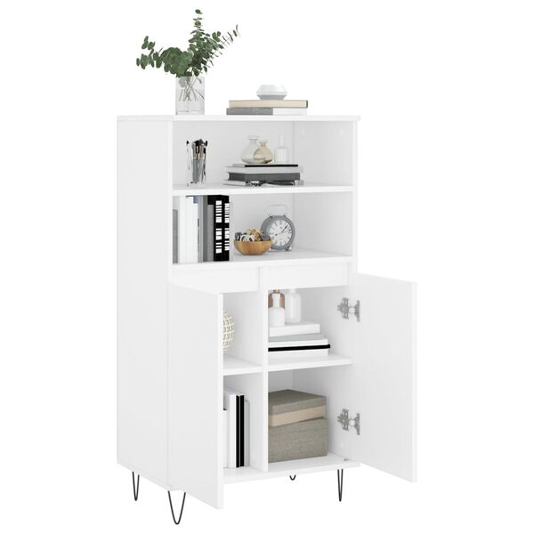 vidaXL Highboard White 60x36x110 cm Engineered Wood