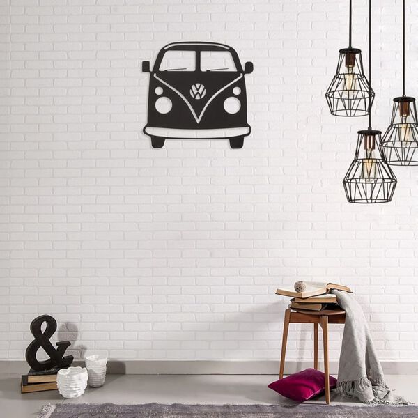 Homemania Wall Decoration Mini Van 32x36 cm Steel Black