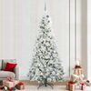 vidaXL Artificial Hinged Christmas Tree White 240 cm PE and PVC