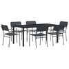 vidaXL Outdoor Furniture Set 7 pcs Anthracite Steel