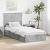 vidaXL Storage Bed Concrete Grey 90 x 190 cm Engineered Wood