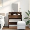 vidaXL Dressing Table with Mirror Brown Oak 80x41x144.5 cm