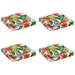 vidaXL 4-Piece Seat Cushions VUGHT 4 pcs 100% Polyester Multicolour