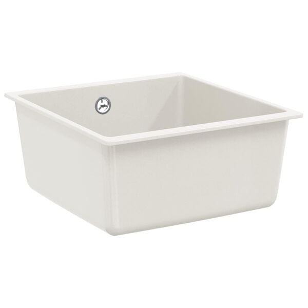 vidaXL Sink White 430 x 460 mm 80% Quartz and 20% Resin