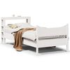 vidaXL Bed Frame with Headboard White 90x200 cm Solid Wood Pine