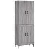 vidaXL Highboard Grey Sonoma 69.5x34x180 cm Engineered Wood