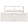 vidaXL Bed Frame with Headboard without Mattress White 140x200 cm