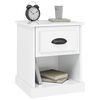 vidaXL Bedside Cabinet High Gloss White 39x39x47.5 cm Engineered Wood