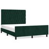 vidaXL Bed Frame without Mattress Dark Green 140x200 cm Velvet