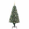 vidaXL Artificial Christmas Tree with 150 LEDs with Stand Green 150 cm