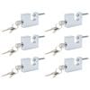 vidaXL Padlock 6 pcs Silver Steel