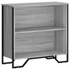 vidaXL Bookcase Grey Sonoma 80x31x74.5 cm Engineered Wood