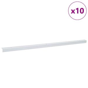 vidaXL Stair Nosings 10 pcs Silver 67 x 3 x 2 cm Aluminium