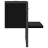 vidaXL Wall Shelf with Bar Black 30x25x30 cm