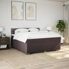 vidaXL Box Spring Bed with Mattress Dark Brown 180x200 cm Fabric