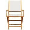 vidaXL 5 Piece Garden Dining Set Cream White Fabric and Solid Wood