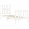vidaXL Bed Frame without Mattress White Small Single Solid Wood Pine