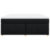 vidaXL Box Spring Bed with Mattress Black 180x200 cm Fabric